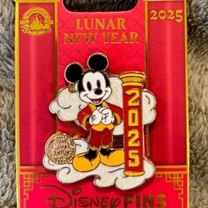 Disney Red and White Mickey Mouse Pin Set